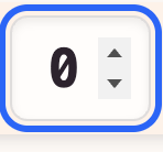 A spinbutton with a single value with controls to increase or decrease a value. Default appearance and accessibility behavior vary substantially across browser and platform combinations